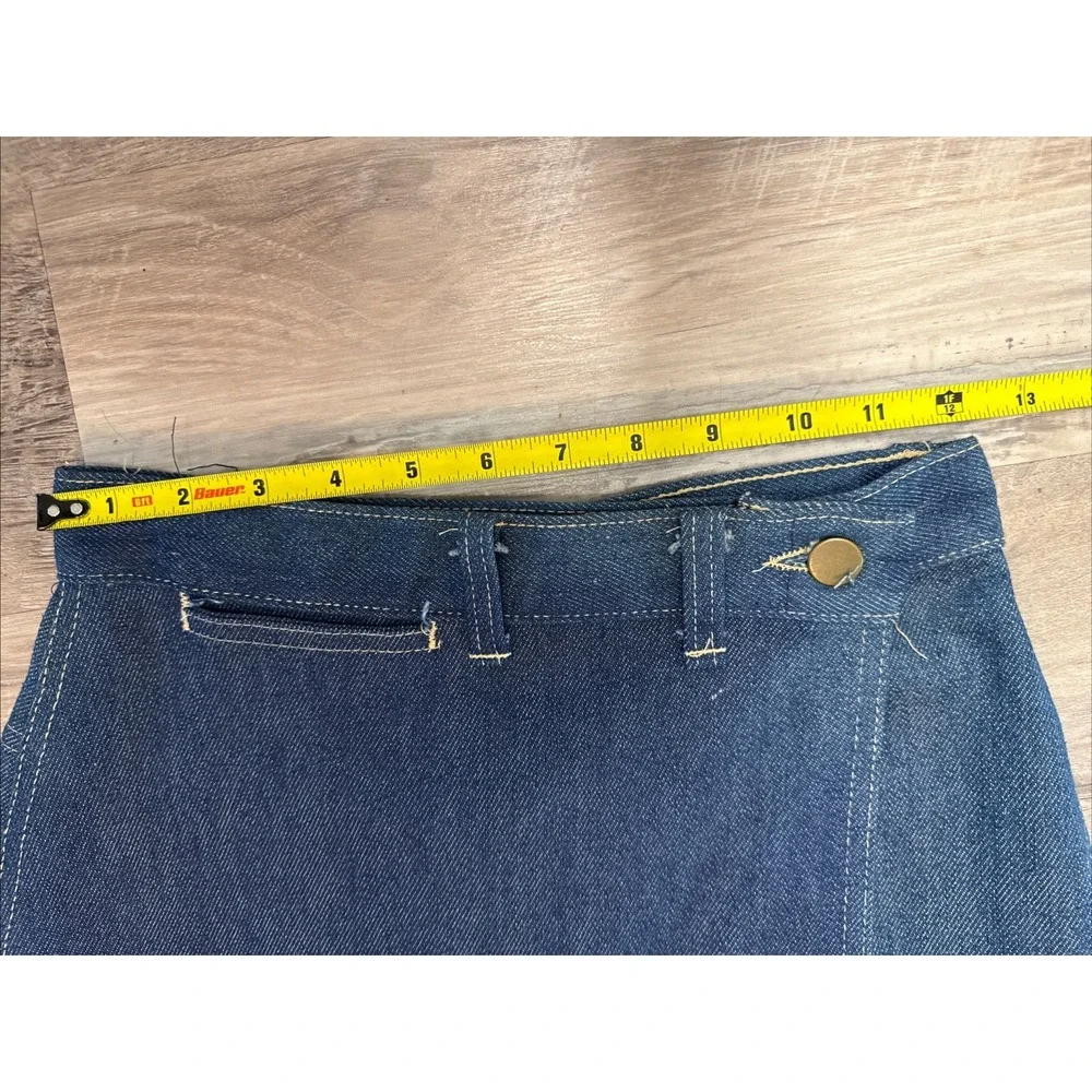 VTG Denim Blue Jean‎ Denim Maxi Wrap Skirt Womens Western Cowgirl Bareback NOS